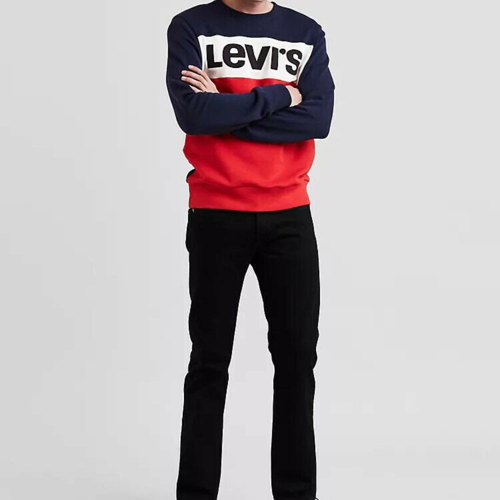 501® Original Levis® Fit Men's Straight Leg Button Fly Jeans (Black 0660)